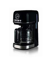 Ariete Moderna Drip Coffee Maker 900W Programmable LCD Timer Glass Carafe Red