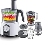 Black & Decker 1000W 32 Functions 5-in-1 Food Processor, White