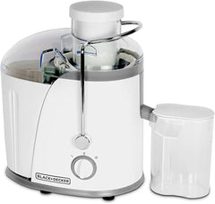 Black & Decker Juice Extractor 400W White 1.3L Large Feed Tube Juicer JE400