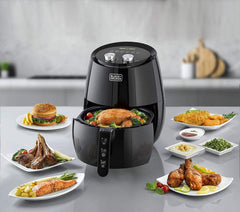 Black & Decker 4.5L Rapid Air Convection Manual Aerofry Airfryer, Blac