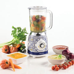 Ariete Capri Blender 1000W 1.5L Glass Jar Ice Crusher 4-Blade Retro