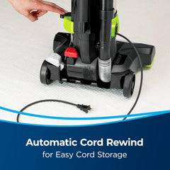 Bissell PowerForce Helix Turbo Rewind 2261E Upright Vacuum Automatic Cord Pet