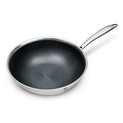 Berlinger Haus Eternal Stainless Steel Wok 28cm Non-Stick Scratch-Proof Inox