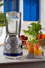 Ariete Capri Blender 1000W 1.5L Glass Jar Ice Crusher 4-Blade Retro