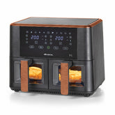 Ariete 9L Dual Air Fryer 2400W Double Basket Viewing Window Black Pink Gold