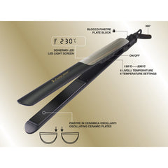 Beper Ceramic Hair Straightener, Straightener With 6 Temperature Levels,
