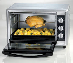 Ariete 56L Electric Oven 2200W Convection Rotisserie & Inner Light Oven Black