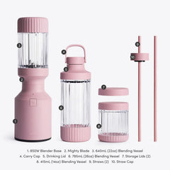 Beast Mighty 850 Plus Personal Blender 850W 3 Vessels Lilac B85MH LI EU