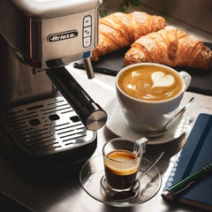 Ariete Metal Espresso Maker 15 Bar 1300W Slim Coffee Machine Auto Shut-Off