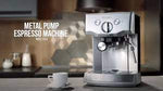 Ariete Metal Espresso Maker 15 Bar 1000W Coffee Machine Stainless Steel Gray