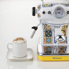 Ariete Positano Espresso Machine 15 Bar 850W Milk Frother Retro 1389/14