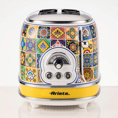 Ariete Positano Toaster 2-Slice 815W with Sandwich Tongs Retro