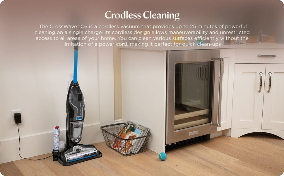Bissell CrossWave C6 Cordless 3566N 3-in-1 Wet & Dry Multi-Surface Vacuum Mop
