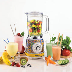 Ariete Positano Blender 1000W 1.5L Glass Jar Ice Crusher 4-Blade
