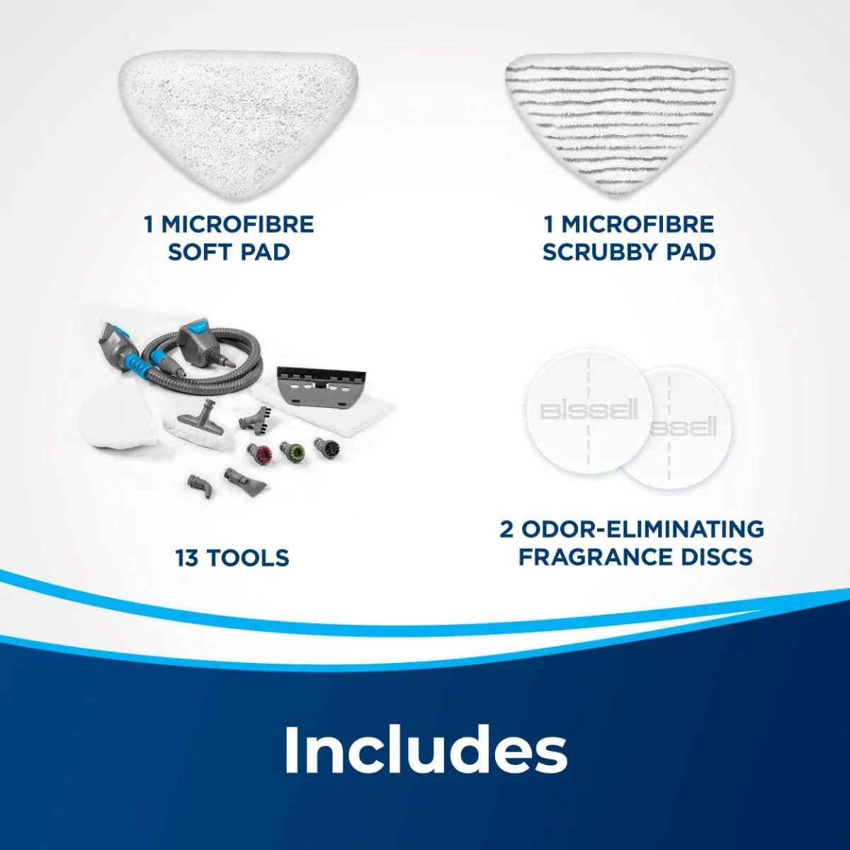 Bissell Lift-Off Steam Mop 1897E 2-in-1 Handheld Steamer and Hard Floor Mop