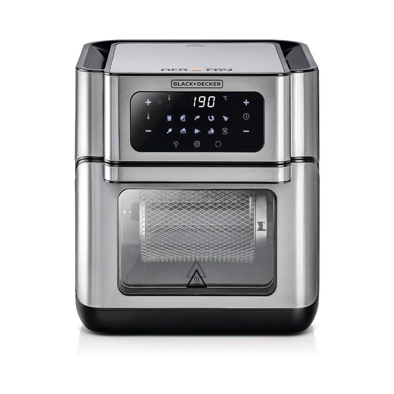 Black & Decker 12L 1500W Air Fryer Oven Digital Temperature Control 10 Presets