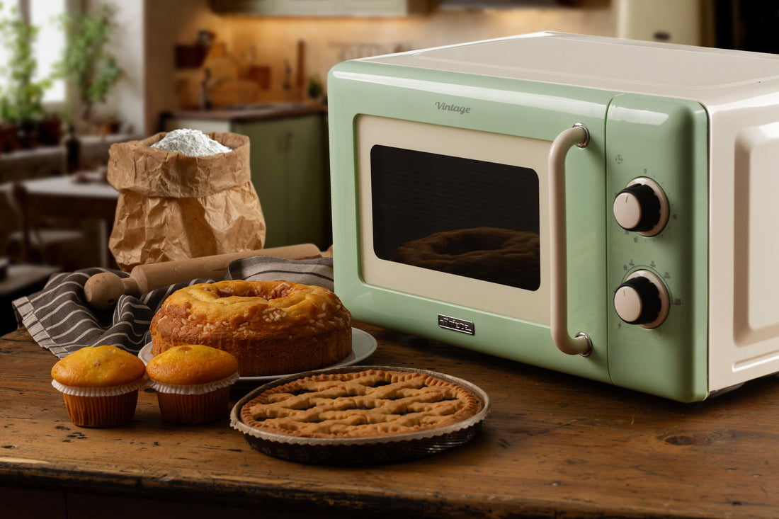 Ariete Vintage Microwave 20L 800W Electric Oven Defrost Function Retro
