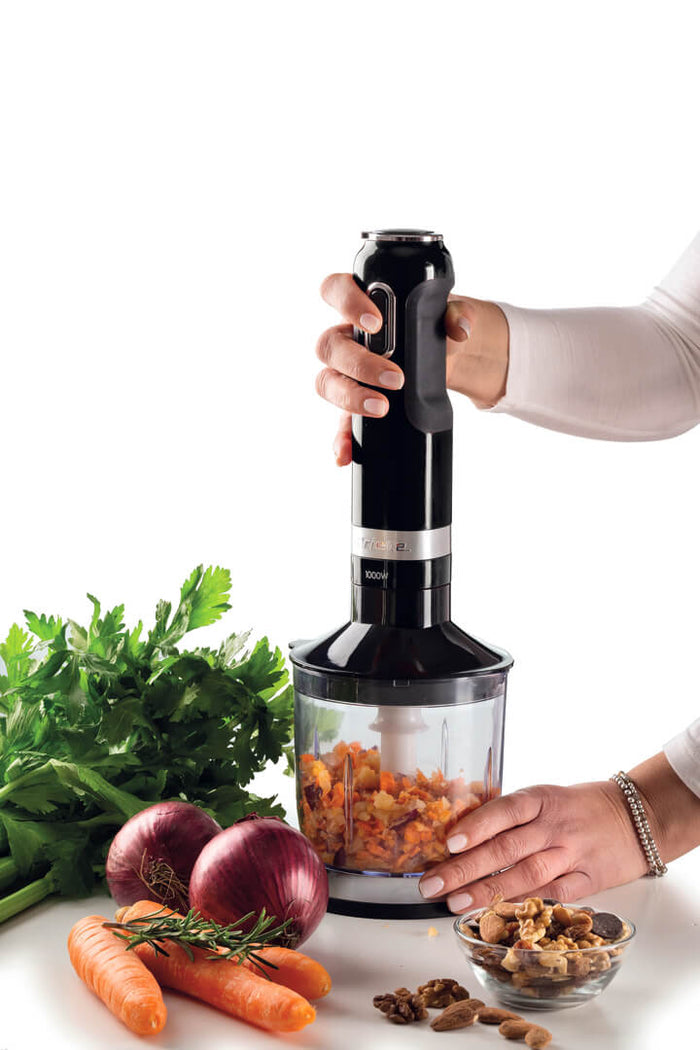 Ariete Moderna 3-in-1 Hand Blender 1000W Chopper Whisk Stainless Steel