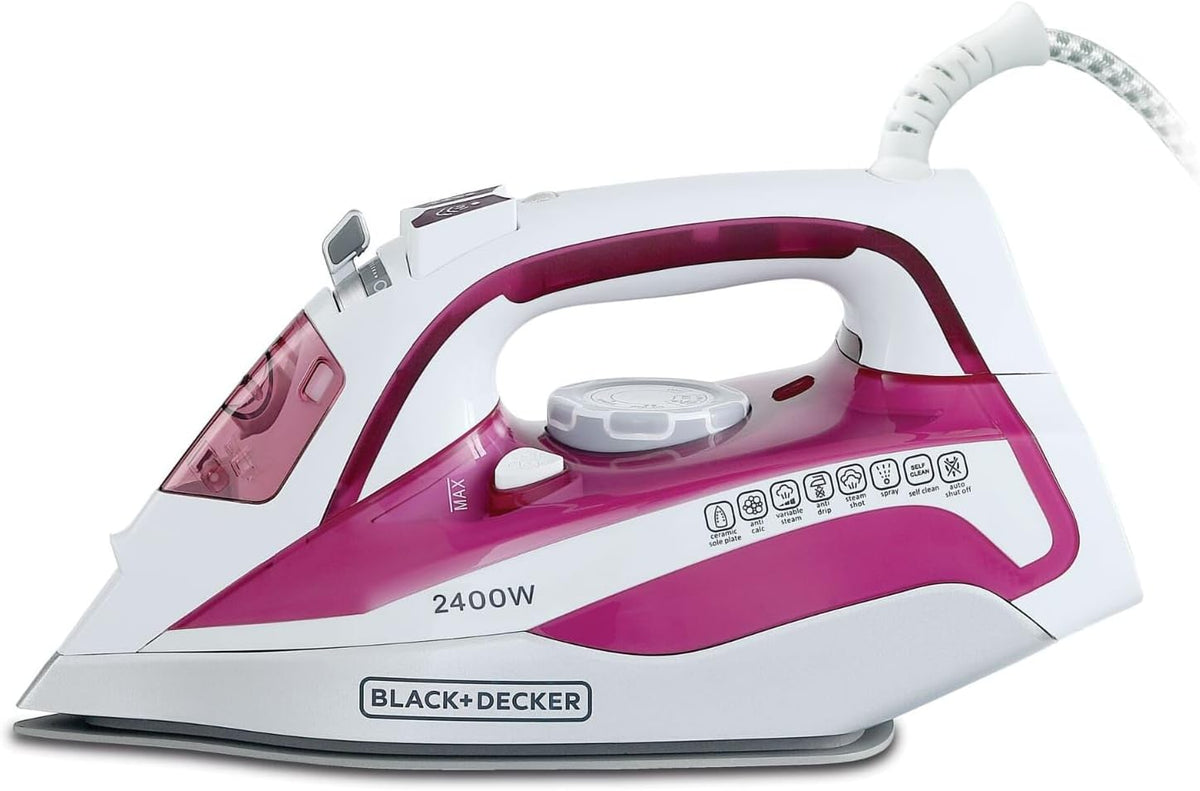 Black & Decker Black+Decker Steam Iron 2400W With Ceramic Soleplate