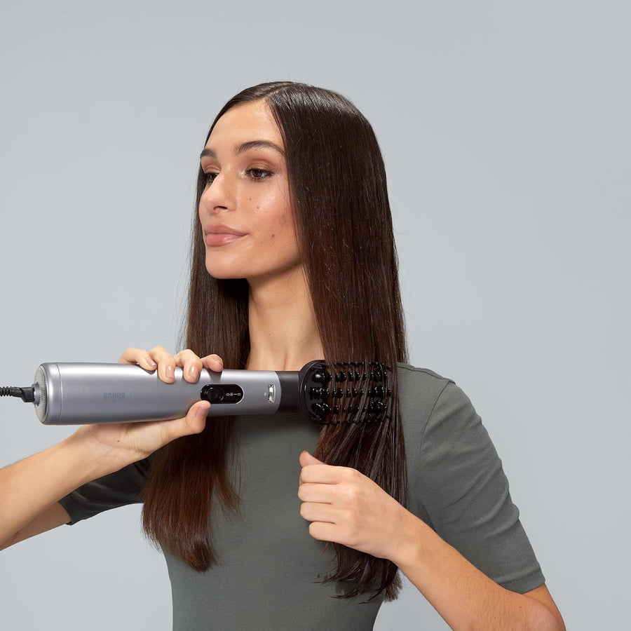 Braun Airstyler As430Sde 1000W Super Ionic Hot Air Brush Paddle Brush Grey