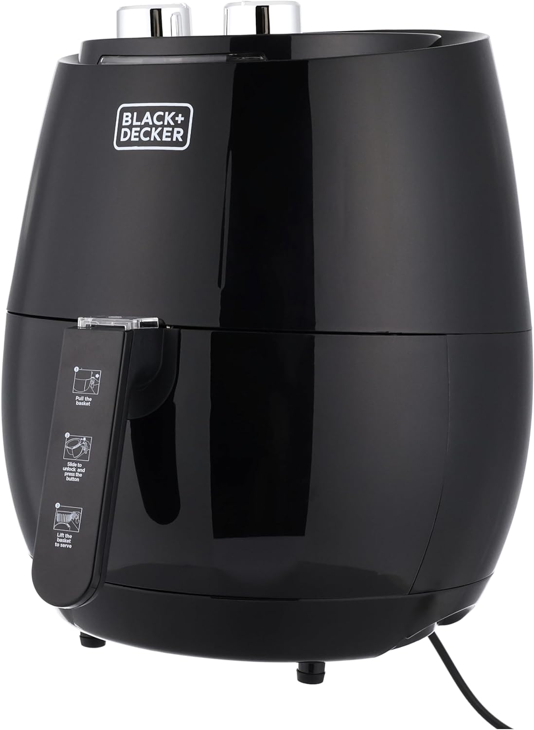Black+ Decker 4.5L/1.3 Kg - Manual Control Aerofry (Ht)