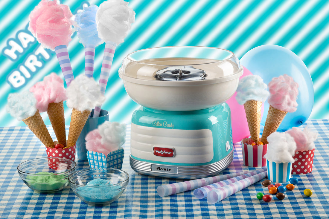 Ariete 2973 Cotton Candy Maker 450W Party Time Retro Style Sugar Floss
