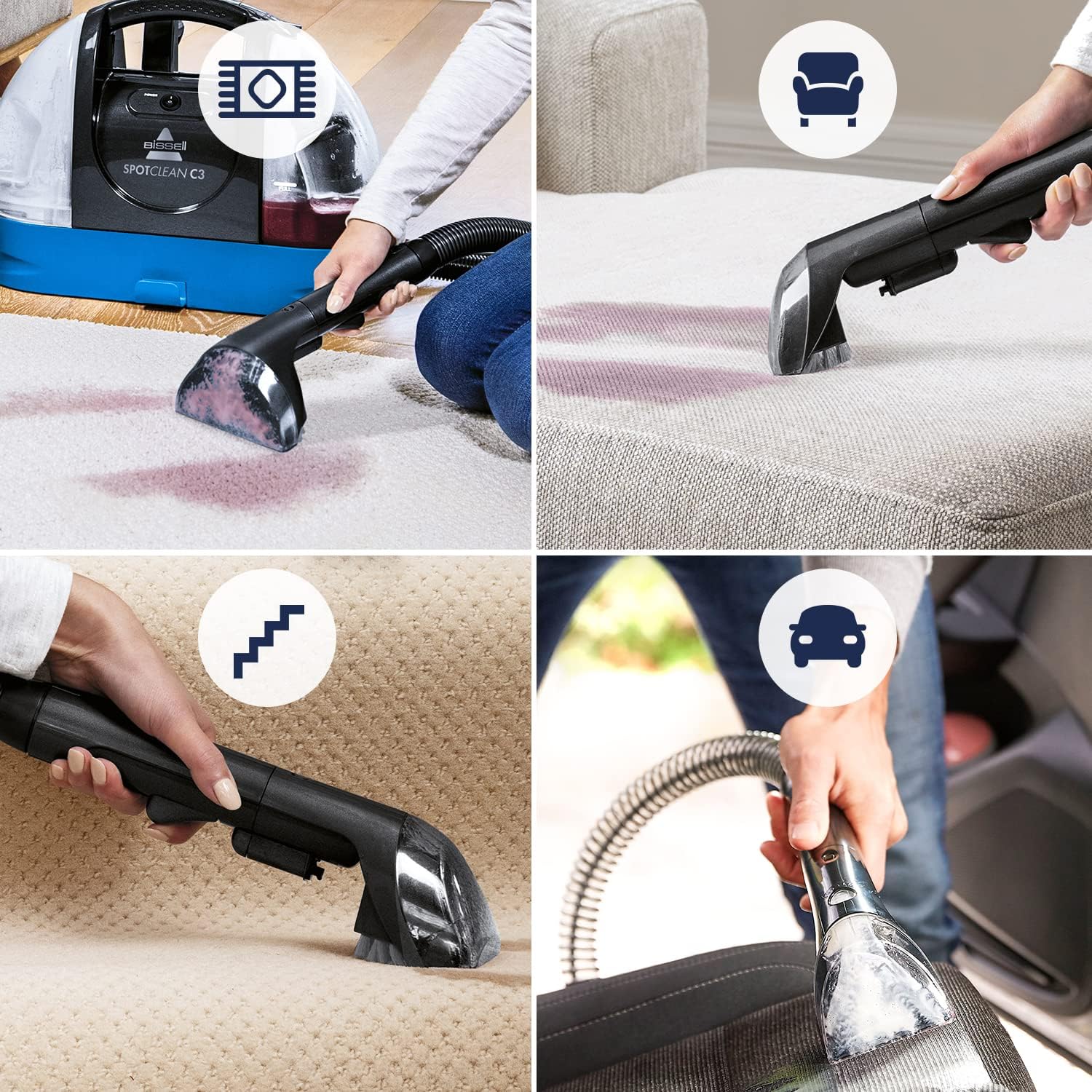 Bissell SpotClean C3 Portable Carpet Upholstery Spot Cleaner 340W 3619N
