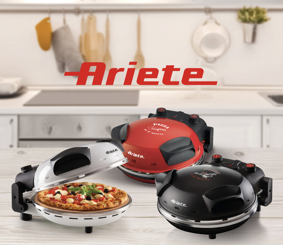 Ariete Pizza Oven 1200W High Heat Refractory Stone Manakish Maker Retro