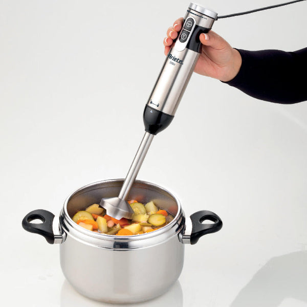Ariete Metal Hand Blender 1000W Multi-Purpose Immersion Set With Food Chopper