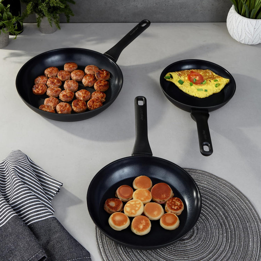 Berghoff Set Of 3 Frying Pans Non-Stick Helix 1315090