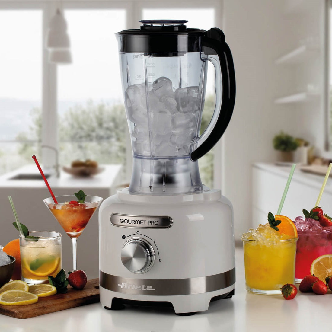 Ariete Moderna Food Processor 1000W 3L Bowl Blender Juicer Slicer