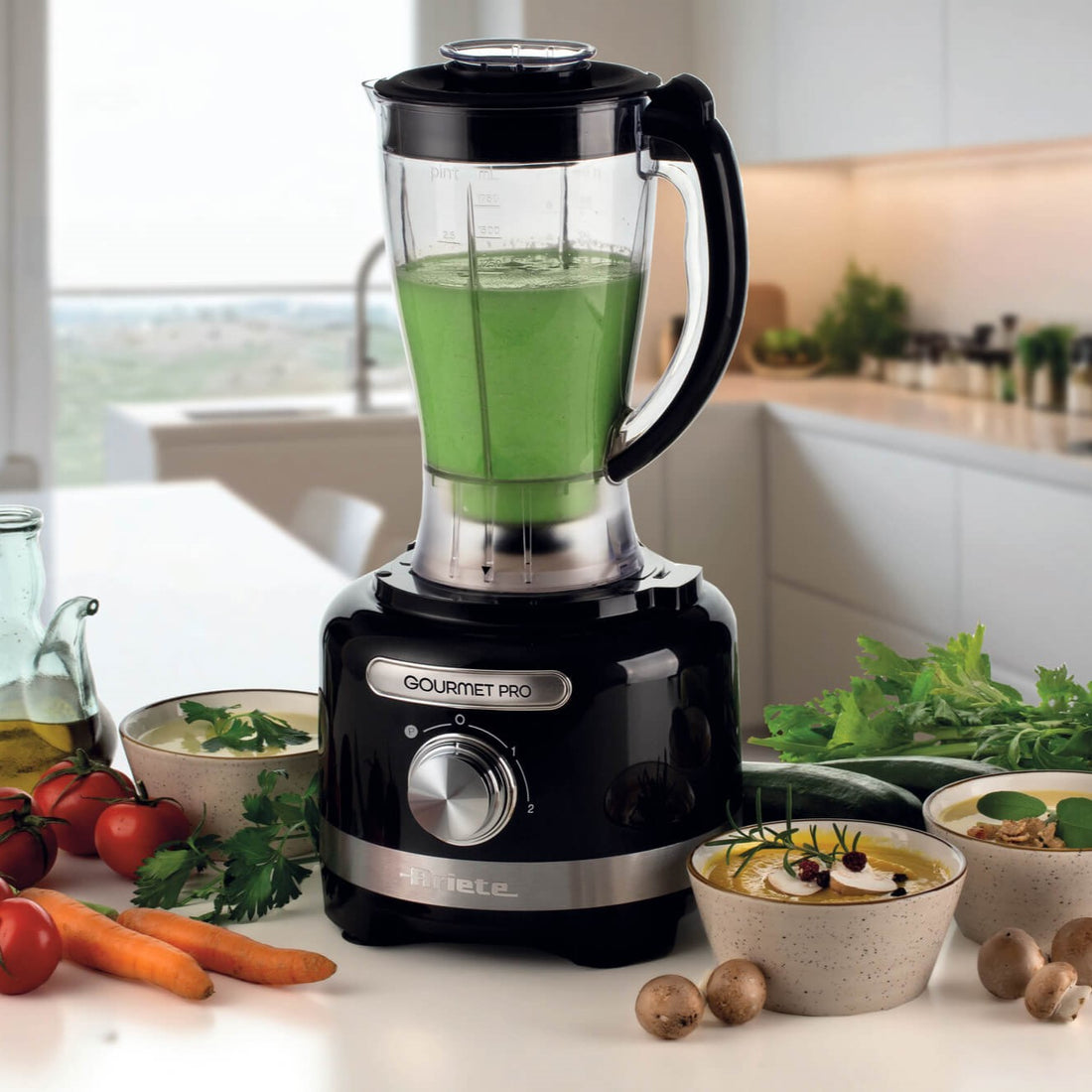 Ariete Moderna Food Processor 1000W 3L Bowl Blender Juicer Slicer