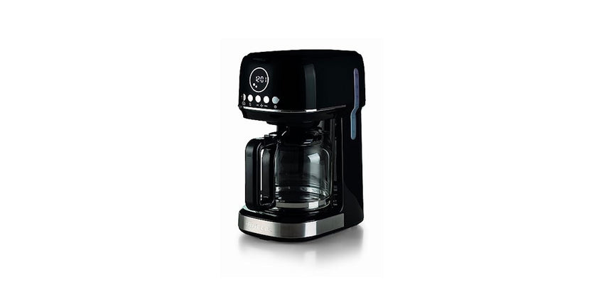 Ariete Moderna Drip Coffee Maker 900W Programmable LCD Timer Glass Carafe Red