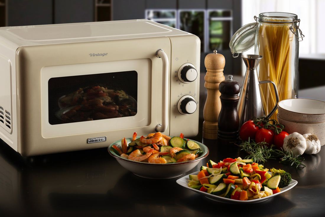 Ariete Vintage Microwave 20L 800W Electric Oven Defrost Function Retro
