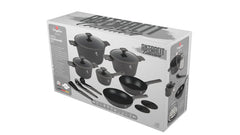 Berlinger Haus 15pc Cookware Set Anthracite TitanPro Non-Stick Strainer Lids