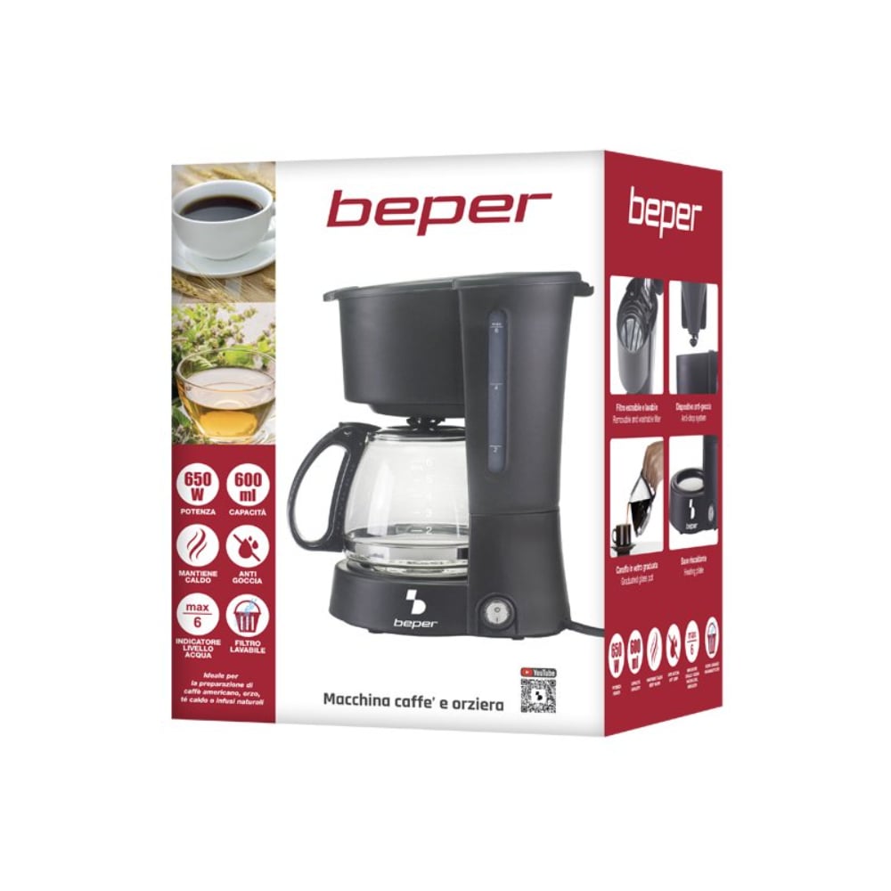 Beper Drip Coffee and Barley Machine 600ML