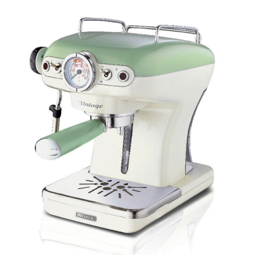 Ariete Vintage Espresso Machine 15 Bar 850W Cappuccino Maker Pod & Powder