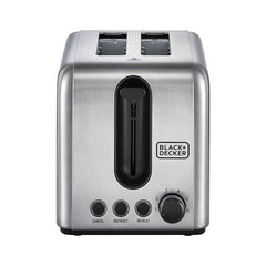 BLACK+DECKER Toaster 1050W 2 Slice Stainless Steel Adjustable Browning Bin