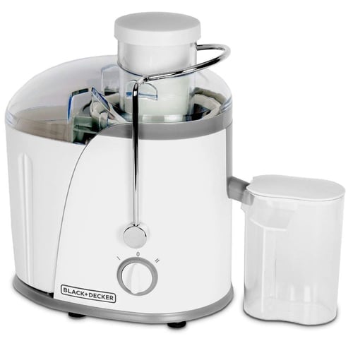 Black & Decker Juice Extractor 400W White 1.3L Large Feed Tube Juicer JE400