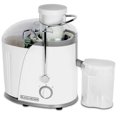 Black & Decker Juice Extractor 400W White 1.3L Large Feed Tube Juicer JE400