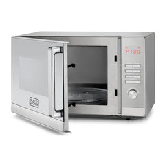 Black & Decker 30 Ltr Microwave Oven With Grill - Lifestyle With Mirror