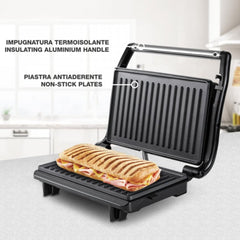 Beper Electric Grill, Non Stick Coating, Steel, 800W Black