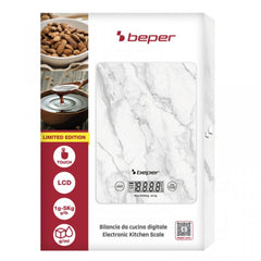 Beper Digital Kitchen Scales Tempered Glass Top Tare Function Lcd Touch