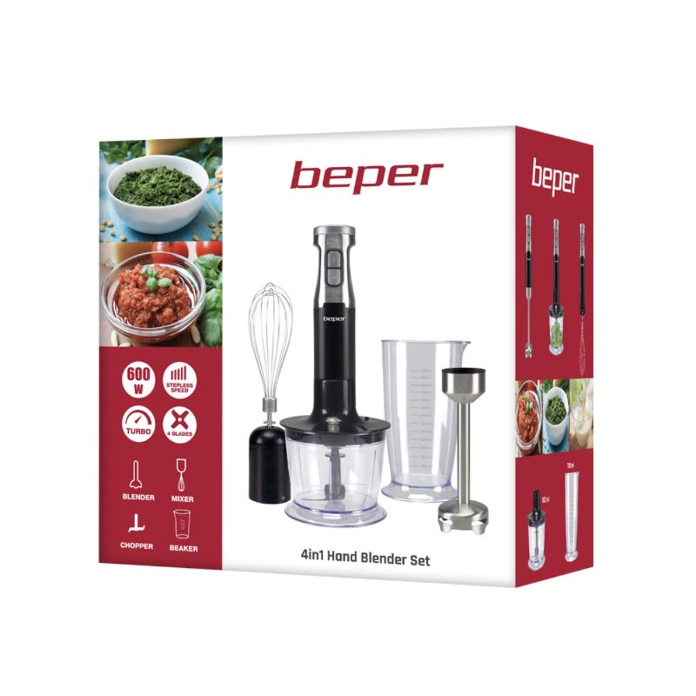 Beper 4In1 Hand Blender Set