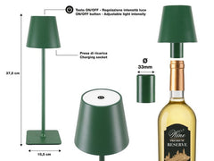 Beper Rechargeable 2IN1 Cristal Table Lamp - Christmas Edition Dark Green