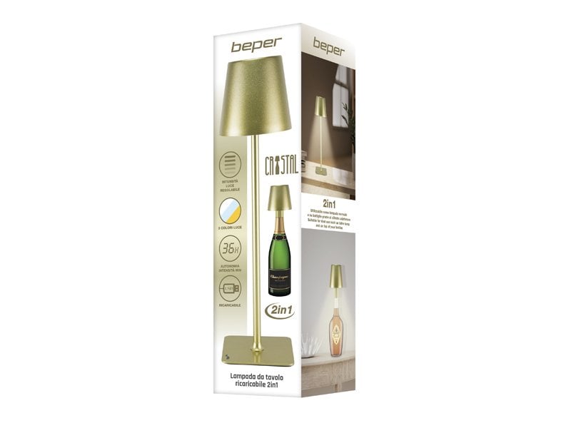 Beper Rechargeable 2IN1 Cristal Table Lamp - Christmas Edition Light