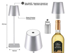 Beper Rechargeable 2IN1 Cristal Table Lamp - Christmas Edition Grey