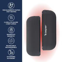 Beper Hand Warmer Rchargeable Magnetic, 3 Heat Level, USB-C Charging