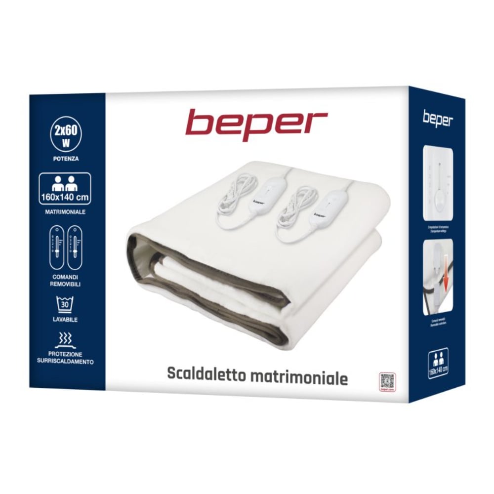 Beper Blanket Double Underbed 2 Zones With Independent Control, 3 Temp,