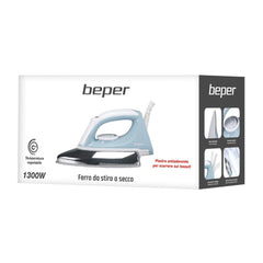 Beper Dry Iron 1300W, Non-Stick Soleplate